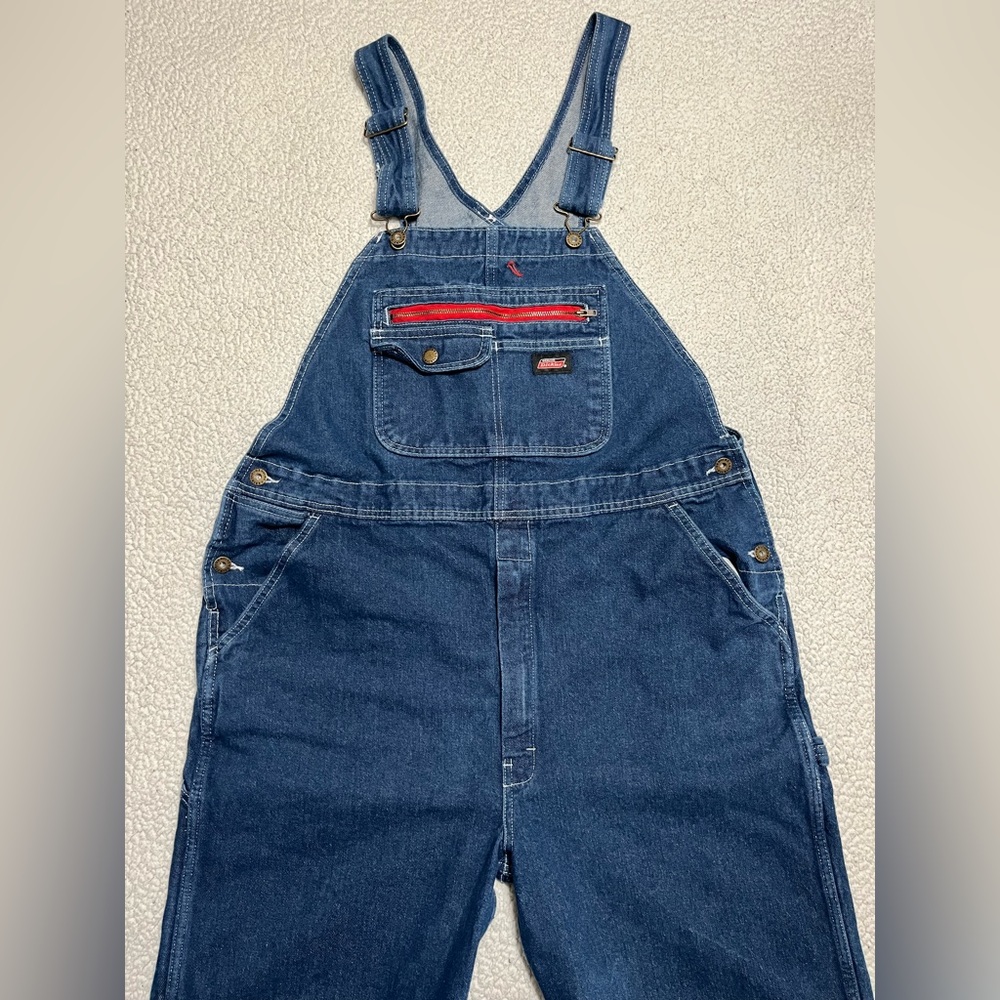 Genuine Dickies Men's Relaxed Fit Ultra Tough Workwear Bib Overalls - Picture 4 of 12